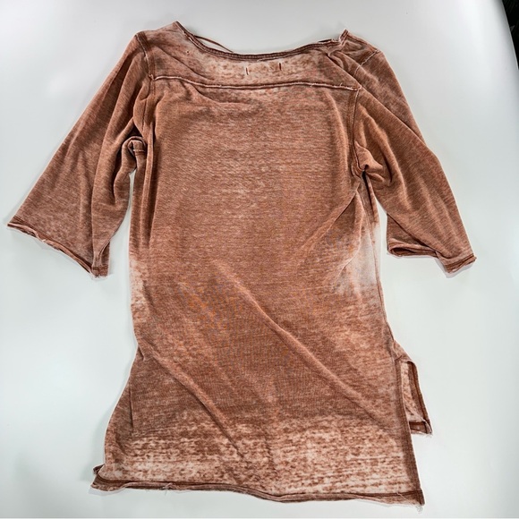 We The Free layering henley burnout top brown small - Picture 9 of 10